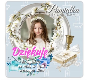 PODZIĘKOWANIA KOMUNIA CHRZEST ROCZEK URODZINY 10cm