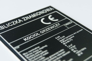 Паспортная табличка отопительного котла, 20 х 20 см.