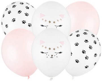 BALONY PASTELOWE KOTEK URODZINY-6 SZTUK-0062