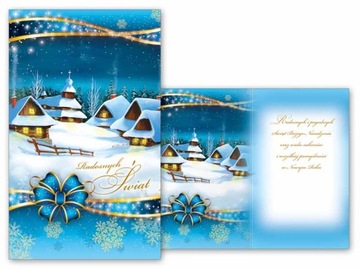 KARNET MAŁY LAURKA KARTKA ŚWIĘTA BN + KOPERTA