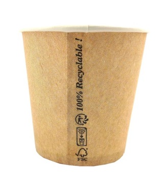 БУМАЖНЫЕ СТАКАНКИ ДЛЯ КОФЕ, КРАФТ-НАПИТКОВ 100МЛ, 50 ШТ.