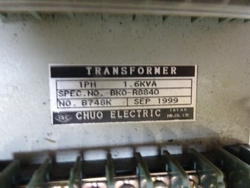 ТРАНСФОРМАТОР ПИТАНИЯ CHUO ELECTRIC 1 ФАЗ 1,6 КВА BKO-R8840 100 В 200 В 220 В