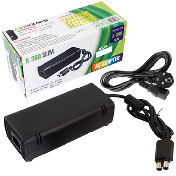 ŁADOWARKA ZASILACZ MICROSOFT XBOX 360 SLIM + KABEL