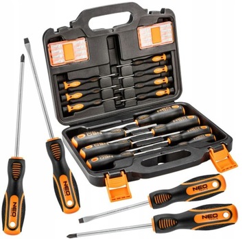 ZESTAW WKRĘTAKÓW I KOŃCÓWEK WKRĘTAKOWYCH ŚRUBOKRĘTY 30 ELEMENTÓW NEO TOOLS