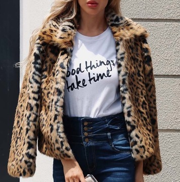 kurtka w panterkę panterka gepard ocelot futro
