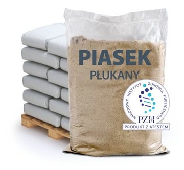 Workowany piasek do piaskownicy z atestem higienicznym PZH 500 kg (25 szt.)