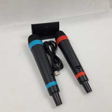 PS3 PS4 MIKROFONY SINGSTAR BEZPRZEWODOWE ODBIORNIK PEŁNY KOMPLET GRY FUN!!