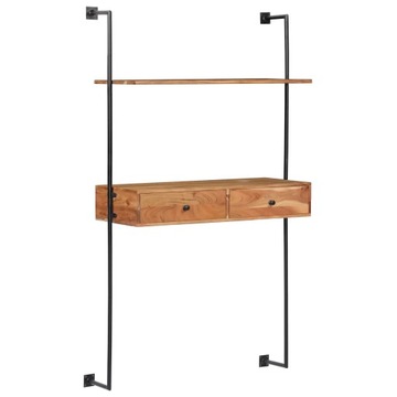 vidaXL Biurko ścienne, 90 x 40 x 170 cm, lite drewno akacjowe, 247694