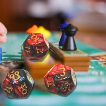 3x Многогранные игральные кости D12 Карта сувениров для вечеринок в многогранном стиле