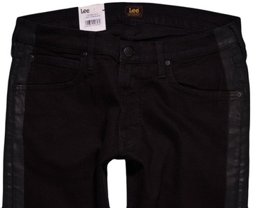 LEE spodnie SKINNY regular BLACK jeans LUKE CROPPED _ W31 L32