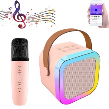 ZESTAW DO KARAOKE BEZPRZEWODOWY MIKROFON + GŁOŚNIK BLUETOOTH DLA DZIECI