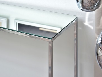 LUSTRZANA KONSOLA DO SALONU W STYLU GLAMOUR BALI CHROM POŁYSK BALT LUSTRO