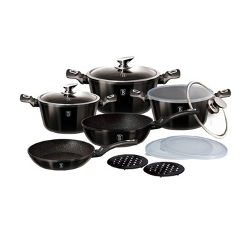 Набор кастрюль Berlinger Haus Shiny Black, 13 шт.