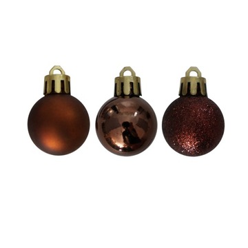 Mini bombki choinkowe 3cm 24szt nietłukące ozdoby