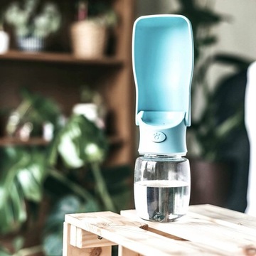 ТУРИСТИЧЕСКАЯ БУТЫЛКА С МИСКОЙ ДЛЯ СОБАК 350МЛ