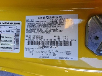 Ford Mustang VI Fastback Facelifting 5.0 Ti-VCT 450KM 2018 Ford Mustang 5.0 V8 450 KM, GT, skora, mala szkoda, import USA 5.0 450KM, zdjęcie 11