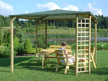 pergola, altana pawilon 290x290h250 cm plandeka w kpl.