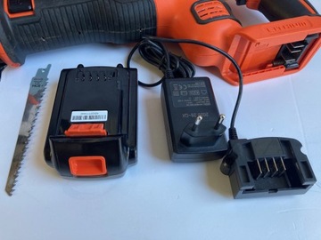 ZESTAW Piła szablasta Black&Decker BDCR18E1 AKUMULATOR ŁADOWARKA