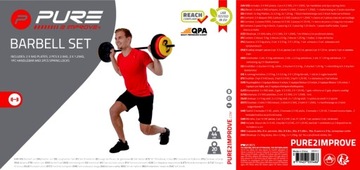 Zestaw Sztanga BODY-PUMP 20KG Obciążenie Regulowana Gryf Obciążenia Fitness