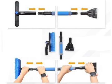 ЩЕТКА-СКРЕБОК ТЕЛЕСКОПИЧЕСКАЯ ЩЕТКА СКЛАДНАЯ ДЛЯ СТЕКЛА АВТОМОБИЛЯ СНЕГ ЛЕД