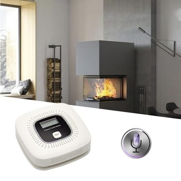 ЖК-экран с кодом угарного газа и датчик дымовых газов, СЕРТИФИЦИРОВАННЫЙ, беспроводной