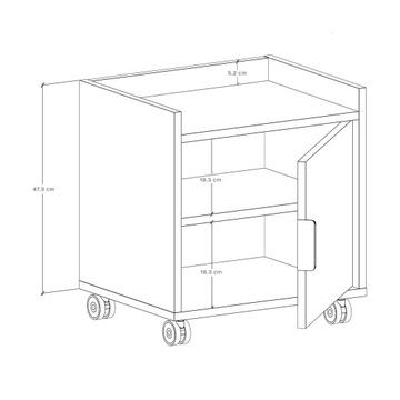 KONTENEREK BIUROWY SZAFKA POD BIURKO DOKUMENTY NA KÓŁKACH SIGI SKKPRO4 35CM