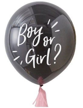 Duży Balon Boy or Girl Baby Shower Konfetti 1 m