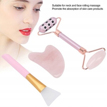 Роликовый массажер для лица Gua Sha Board Набор кистей для маски