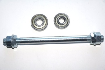 Ось КОЛЕСА ПЕРЕДНЯЯ ЗАДНЯЯ ДЛЯ МОТОЦИКЛА + 2 ПОДШИПНИКА