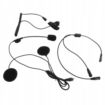 Słuchawka motocyklowa Mic 2 Pin PTT Czarny zestaw