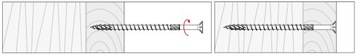Столярные винты TORX Klimas конические WKCS/KMWHT 5x120 200 шт.