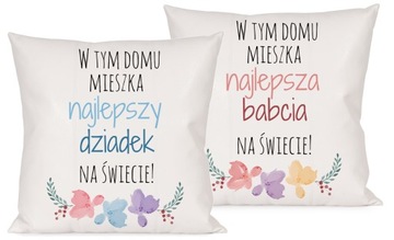 ZESTAW PODUSZKA + KUBEK NA DZIEŃ BABCI I DZIADKA PREZENT