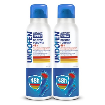 UNDOFEN Aktywny Spray Do Stóp i Obuwia 48H x2