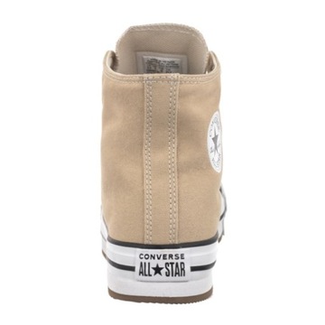 Buty Trampki na Platformie Converse Eva Lift Hi Nutty Beżowe