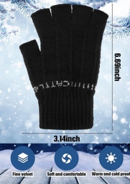 2 ПАРЫ ПЕРЧАТОК БЕЗ ПАЛЬЦЕВ ЖЕНСКИЕ МУЖСКИЕ РУЧКИ ЧЕРНЫЕ ТЕМНО-СИНИЕ