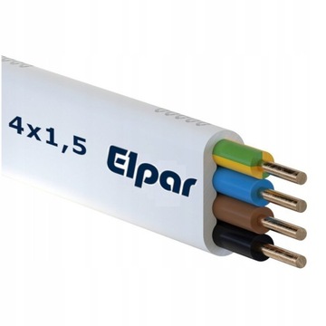 Przewód elektryczny YDYp 4x1,5 kabel płaski - 25m