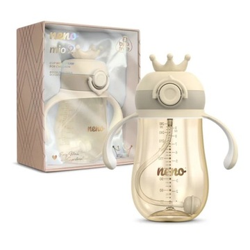 Bidon ze Słomką dla dzieci NENO MIO 2 Cream 280ml 12m+