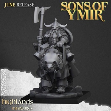 Тяжелая кавалерия гномов — Highlands Miniatures, 5 моделей