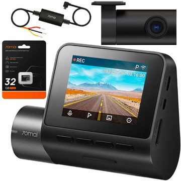 Kamera samochodowa 70mai Wideorejestrator A200 + tylna RC11 + parking+ 32GB