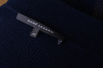 RENE LEZARD stylowy sweter ażurowy narzutka 40