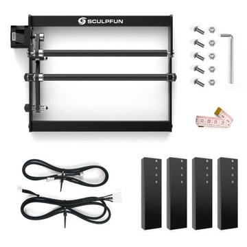Лазерный гравировальный станок SCULPFUN S30 Ultra 11W, пластина + вал