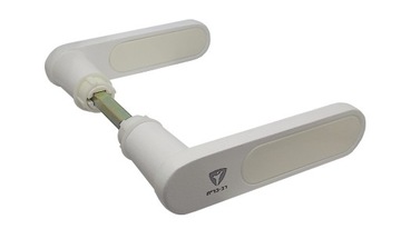 klamka RB biała do drzwi Key-Lock, Mul-T-Lock, WITEX biała