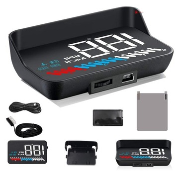 WYŚWIETLACZ PROJEKTOR M7 LED LCD HUD OBD2 GPS USB