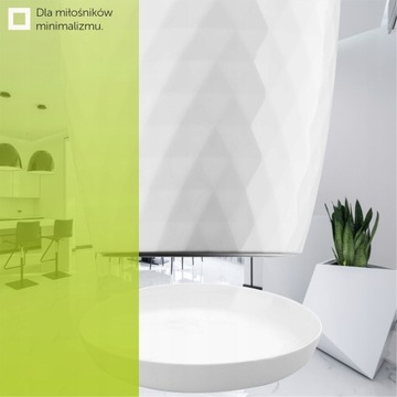 DONICZKA PLASTIKOWA Z PODSTAWKĄ DONICA OSŁONKA NA KWIATY 18cm BIAŁA KADAX