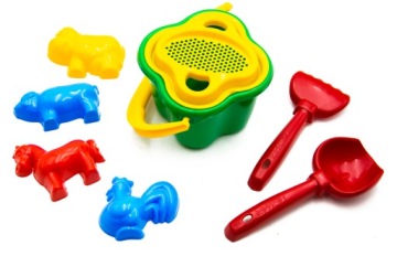 ИГРУШКИ ДЛЯ ПЕСКА, ПЕСОЧНИЦА, ВЕДРО, ФОРМЫ