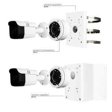 Белый небольшой монтажный кронштейн для камеры подходит для ZINTRONIC, DAHUA, HIKVISION.