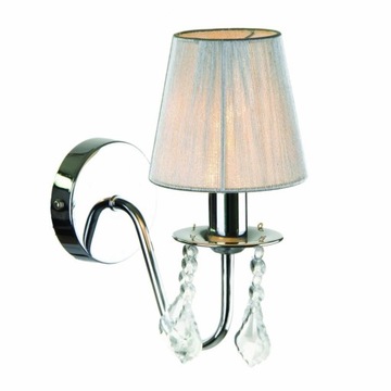 KINKIET GLAMOUR LAMPA ŚCIENNA Mona srebrny