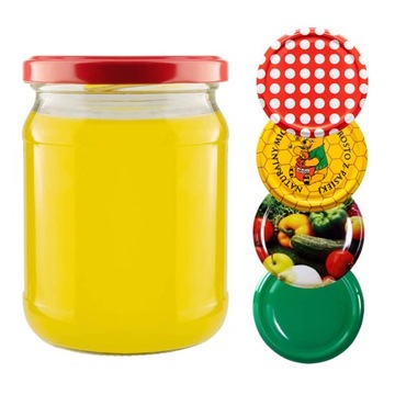 Słoik 540ml DŻEM PRZETWORY + WIECZKO FI82 8SZTUK