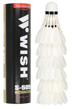 WISH Komplet 6x Lotki Do Badmintona Z Piór