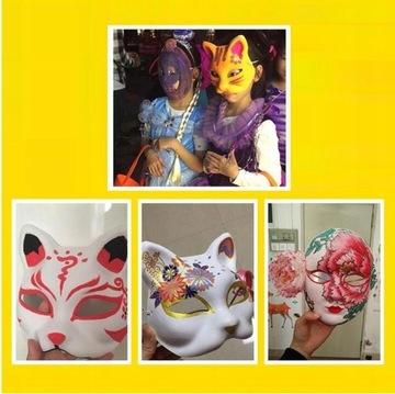 10 × Терианская маска для лица кошки на Хэллоуин своими руками